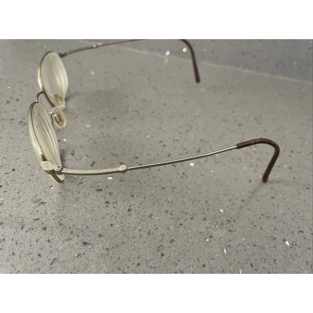 Marchon Flexon 423 Eyeglasses Silver Brushed 49-19-145 Wire Frames Full Rim